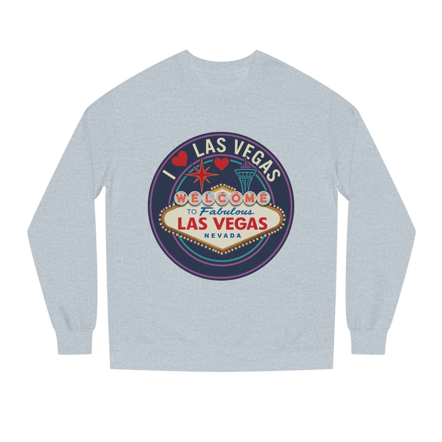 Las Vegas Welcome Sign Sweatshirt – Retro "I  Las Vegas" Crewneck