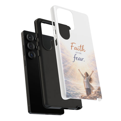 Faith Over Fear Phone Case — Inspirational Christian iPhone Cover