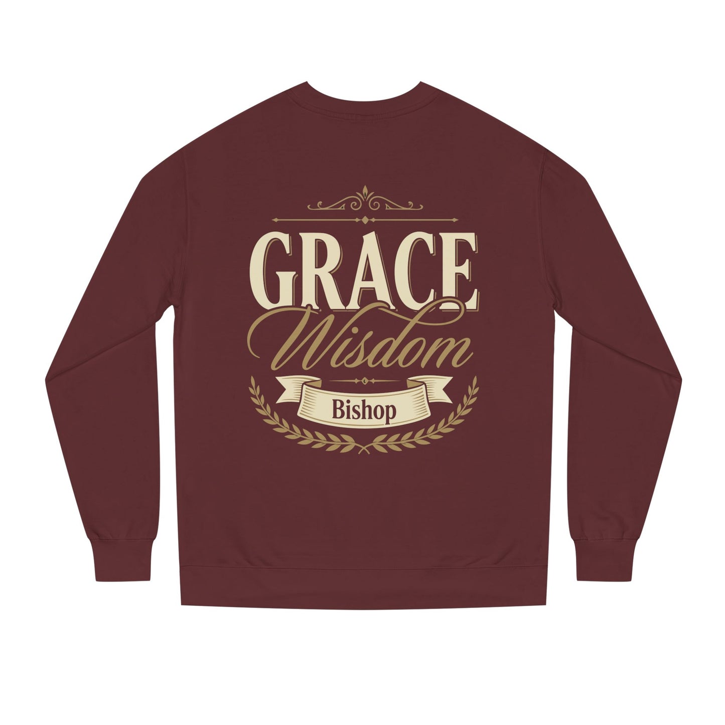 Grace & Wisdom Bishop Sweatshirt — Inspirational Religious Crewneck