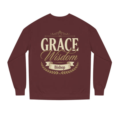 Grace & Wisdom Bishop Sweatshirt — Inspirational Religious Crewneck