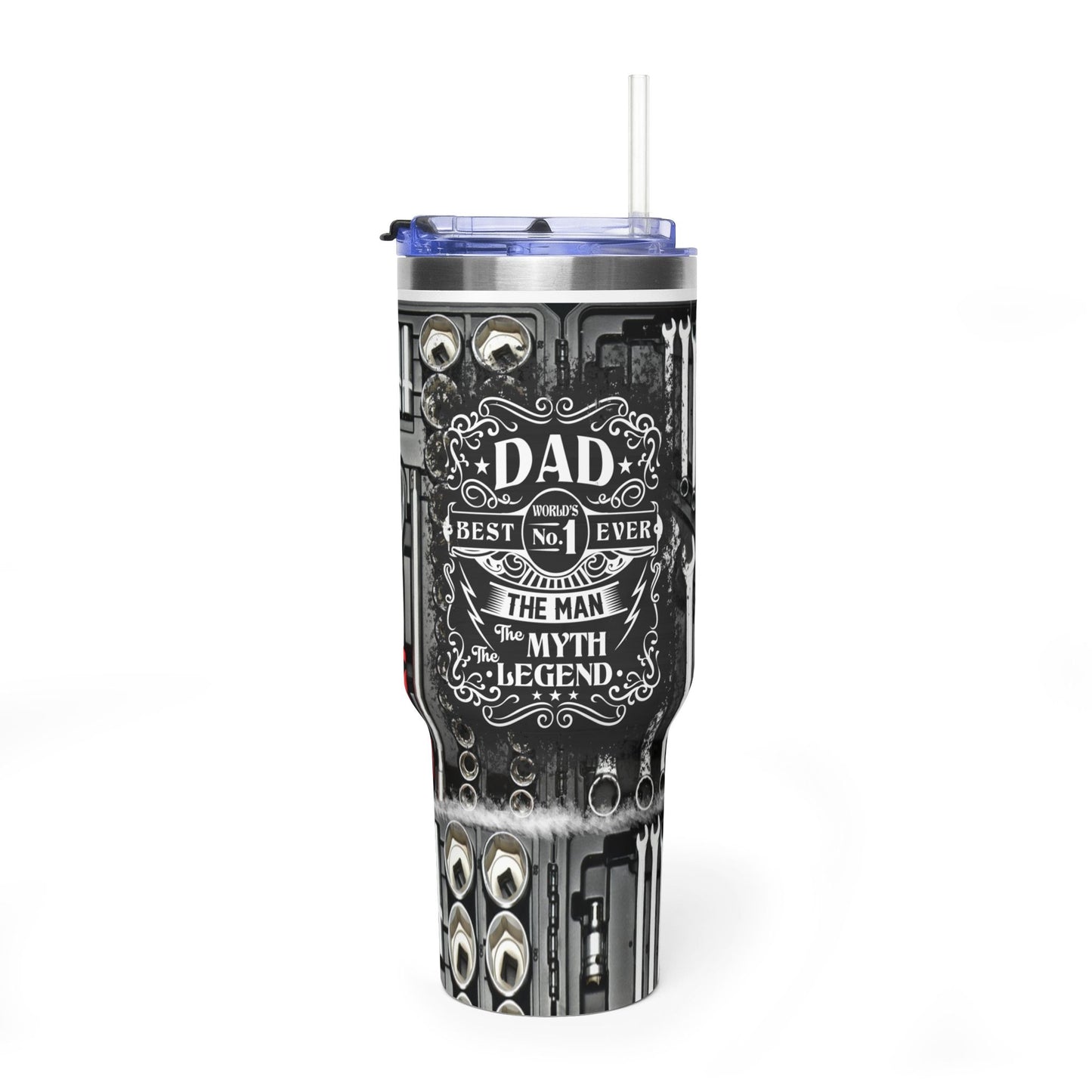 Dad Tools 40oz Vacuum Tumbler — "Dad: Best Man, Myth, Legend" Insulated Travel Mug