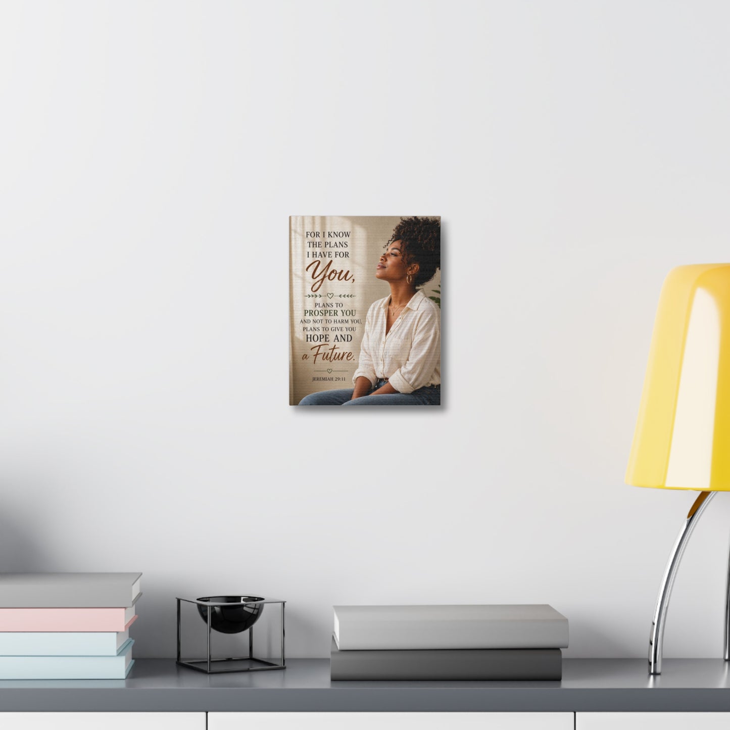 Jeremiah 29:11 Canvas Wall Art — "For I Know the Plans I Have for You" Inspirational Stretched Canvas