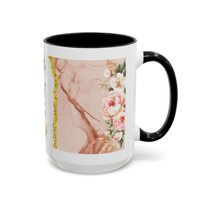 Mother's Heart Floral Accent Coffee Mug – “A Mother's Heart…Where Love Speaks the Loudest” (11/15oz)