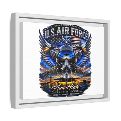 U.S. Air Force 'Aim High' Framed Canvas Print