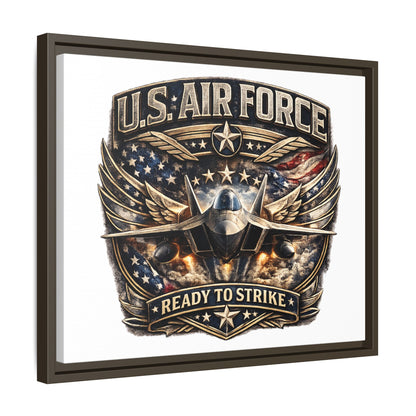 U.S. Air Force Framed Canvas Print – "Ready to Strike" Military Wall Art
