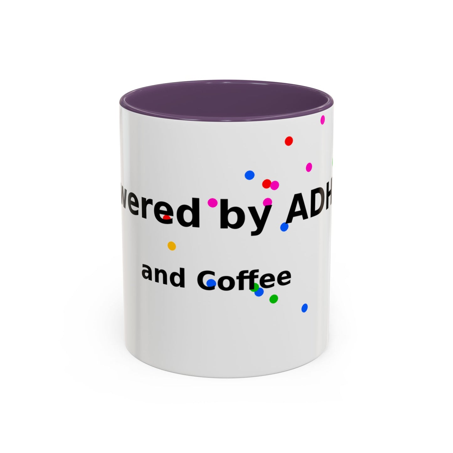 ADHD and Coffee Accent Mug — Funny Neurodivergent Travel Coffee Cup