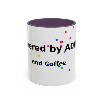 ADHD and Coffee Accent Mug — Funny Neurodivergent Travel Coffee Cup