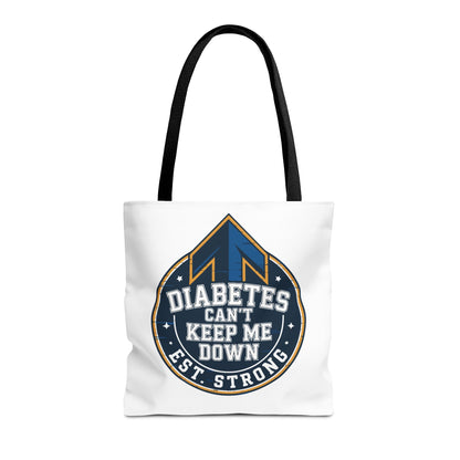 Diabetes Can't Keep Me Down Tote Bag — Inspirational Diabetes Awareness Shopper