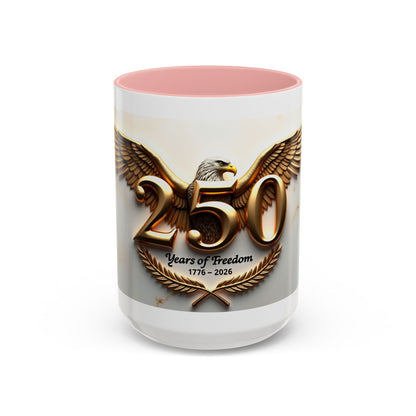 25 Years of Freedom Eagle Coffee Mug – 1776–2026 Commemorative Accent Mug