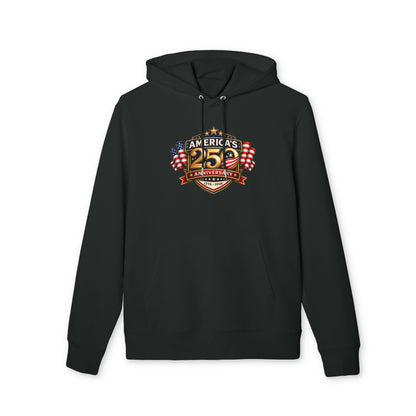 25th Anniversary America Logo Hoodie - Patriotic American Flag Crewneck