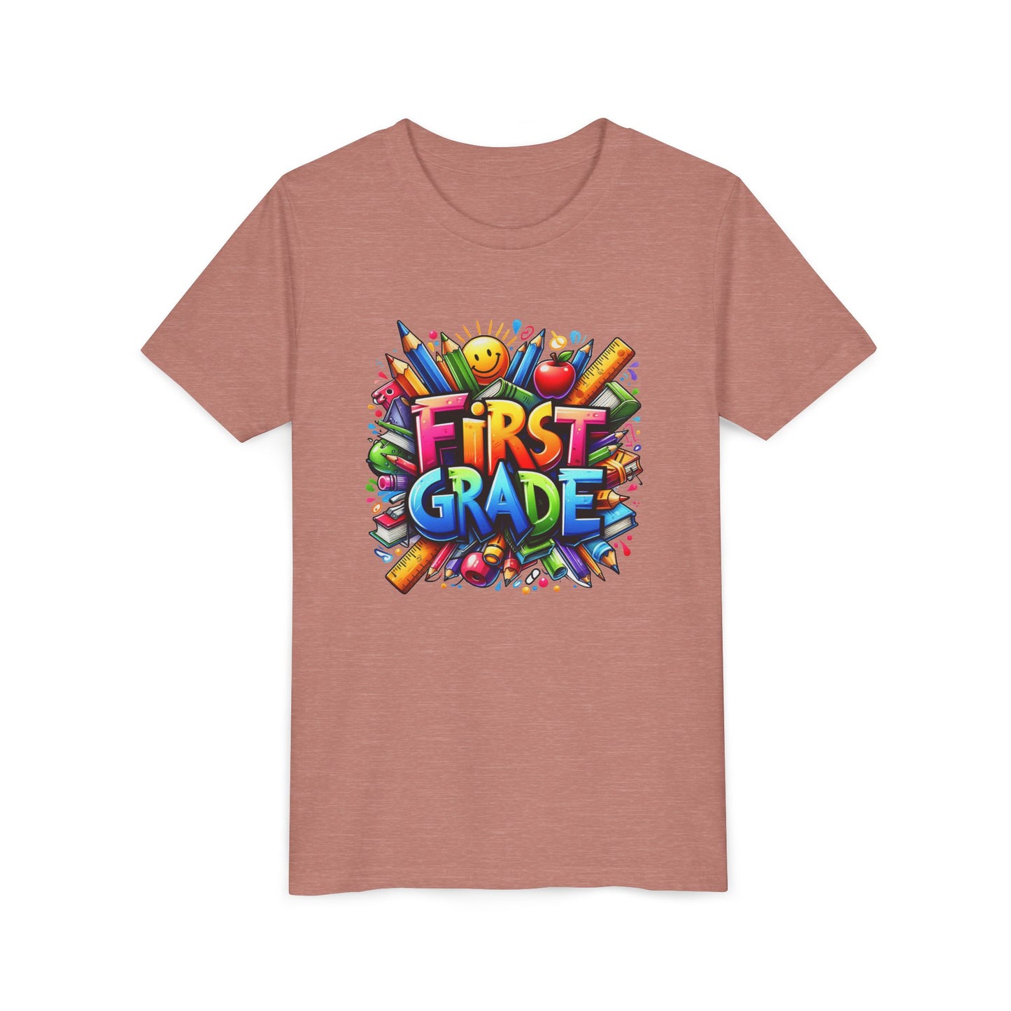 First Grade Kids Tee — Colorful Back-to-School Shirt for Boys & Girls