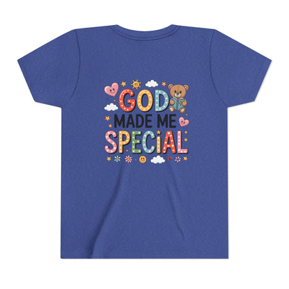 Youth Tee — "God Made Me Special" Cute Christian Kids T-Shirt