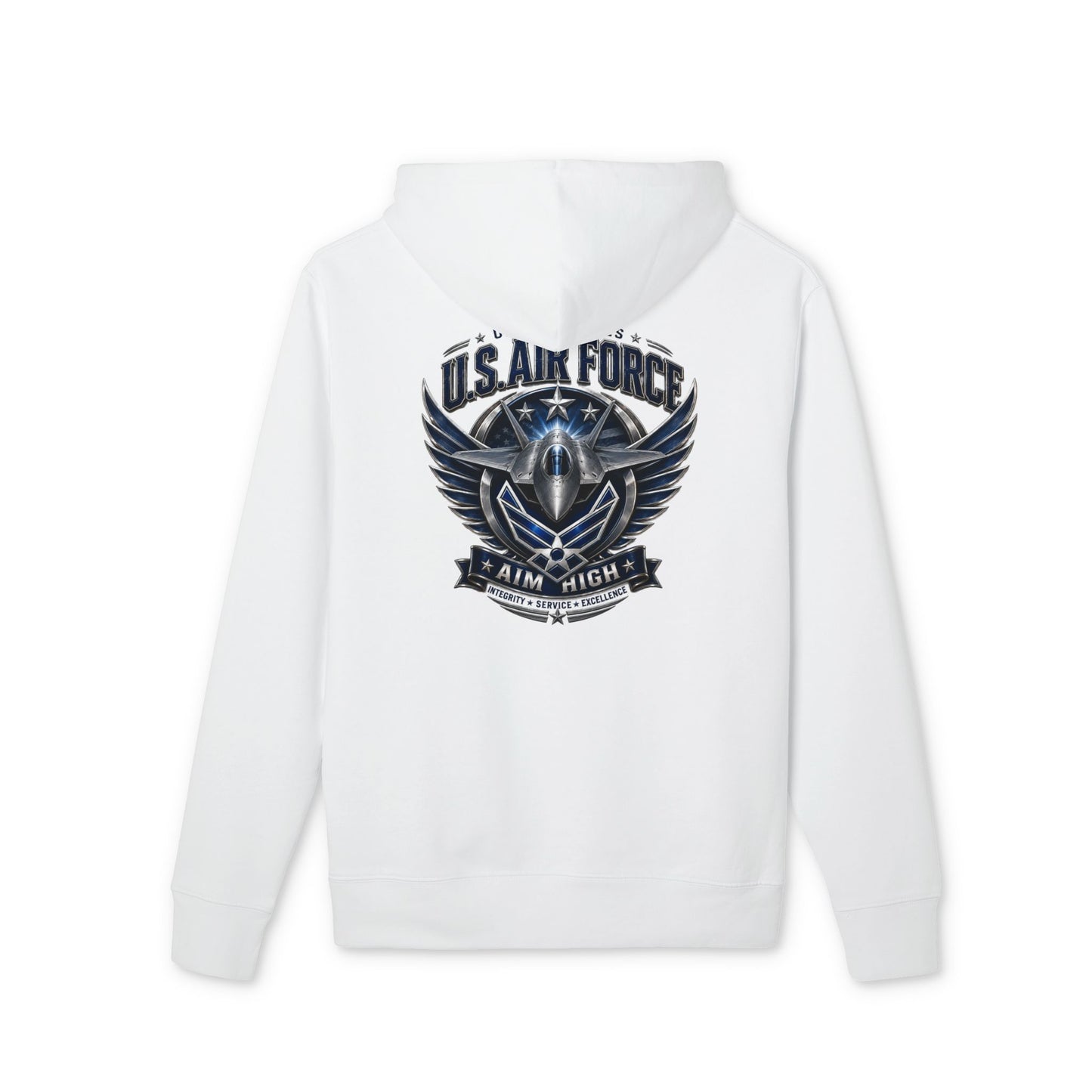 Air Force Hoodie — "Aim Higher" Military Pilot Emblem