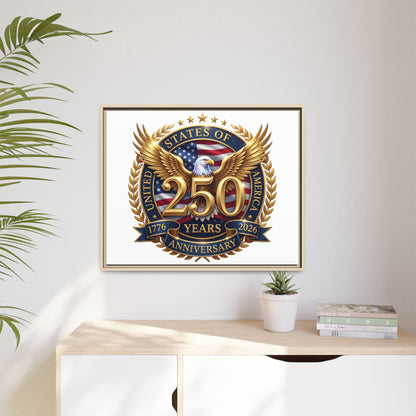 250th United States Anniversary Framed Canvas Print