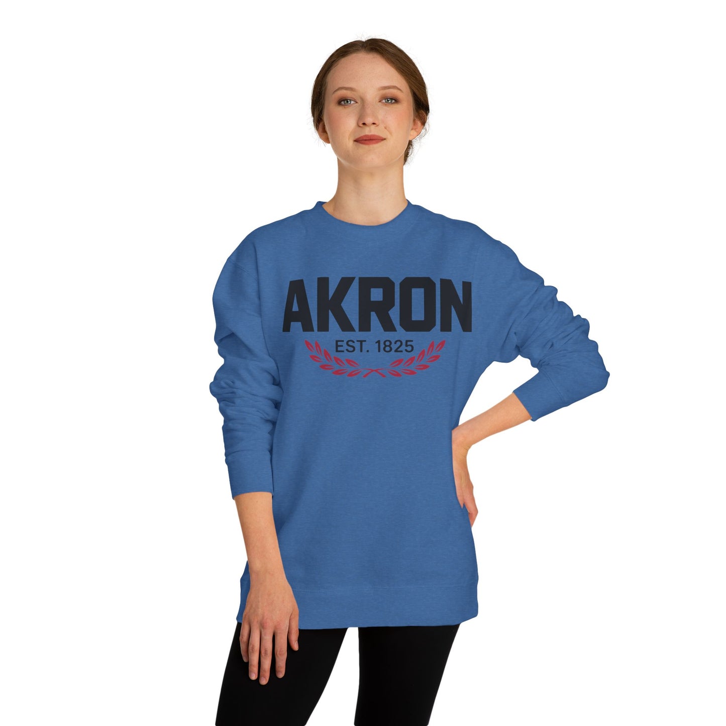 Akron Est. 1825 Crewneck Sweatshirt — Vintage City Pride Pullover