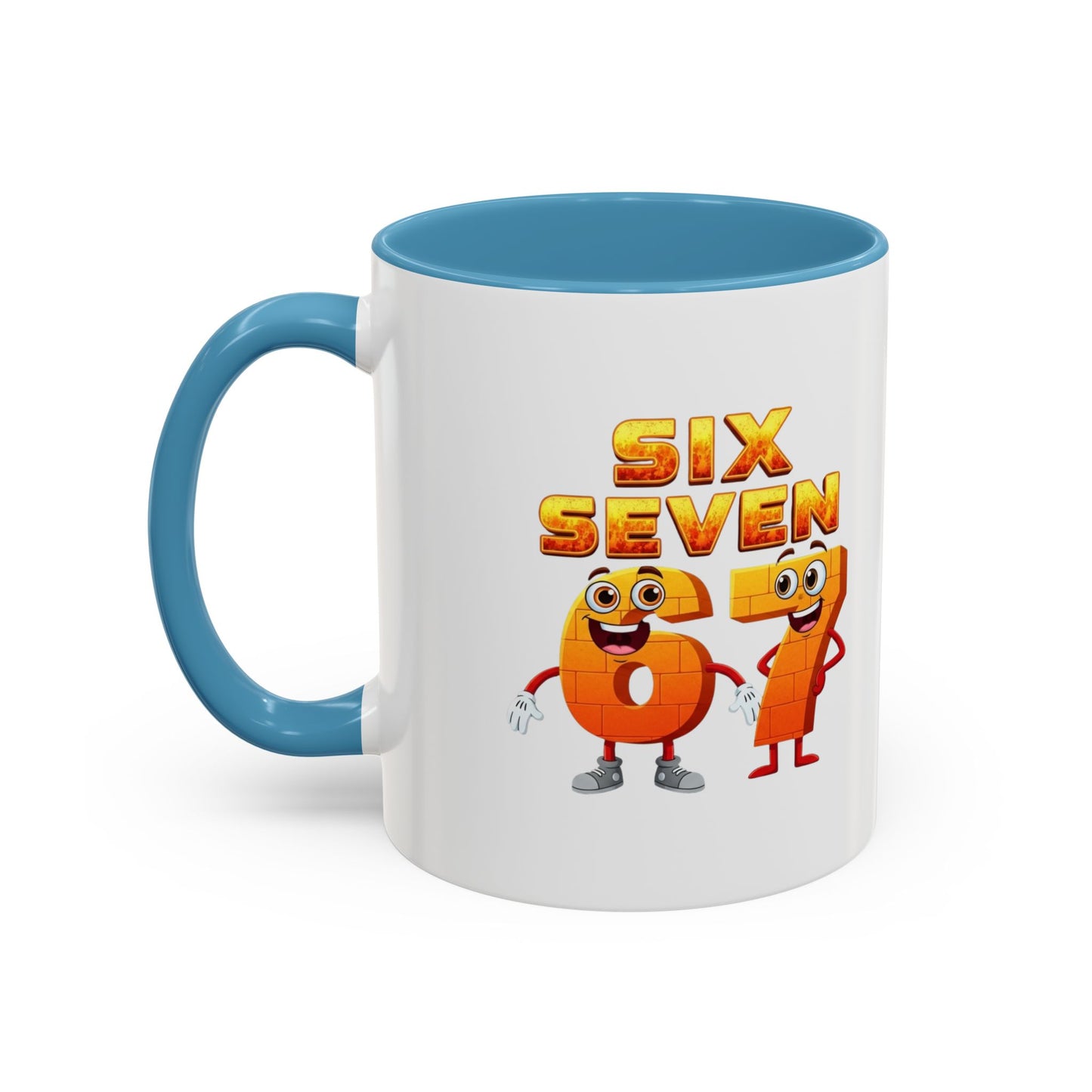 Six Seven Cartoon Number Coffee Mug - Fun Math Teacher Gift (11/15oz)