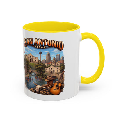 San Antonio Souvenir Coffee Mug – Texas Riverwalk Scenic Accent Mug (11/15oz)