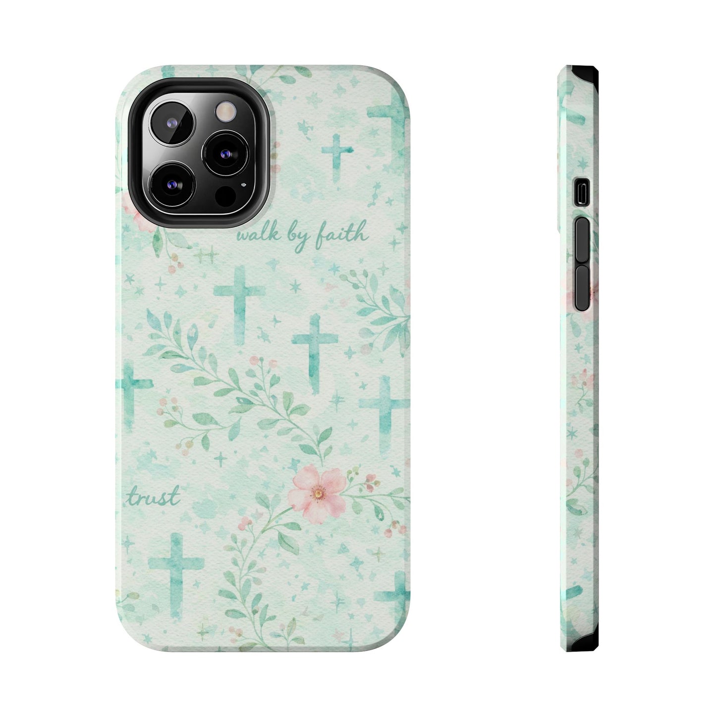 Walk By Faith Phone Case | Christian floral iPhone Case