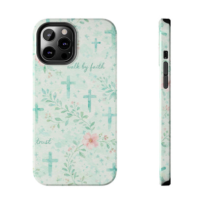 Walk By Faith Phone Case | Christian floral iPhone Case