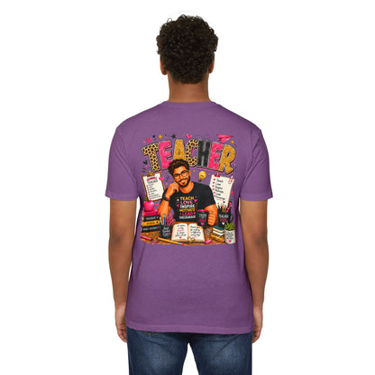 Teacher Appreciation T-Shirt — "Teach Love Inspire" Colorful Teacher Graphic Tee