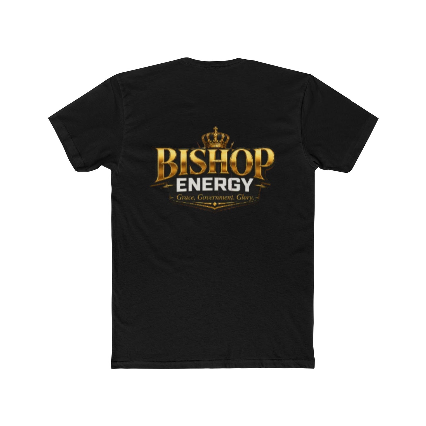 Bishop Energy Graphic Tee — Bold Gold Crown Logo T-Shirt