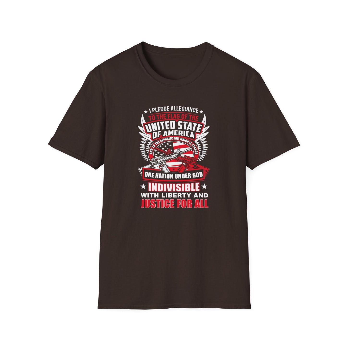 I Pledge Allegiance To the Flag of the of America The Reporlic for Which It Stands One Nation Under God Indivisible  With Liberty and Justice for All T-Shirt