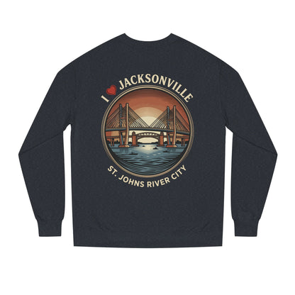 Jacksonville Crewneck Sweatshirt — I  Jacksonville St. Johns River City Graphic