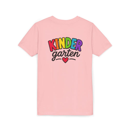 Kindergarten Rainbow Youth Tee — 'Kindergarten' Colorful Back-to-School Shirt