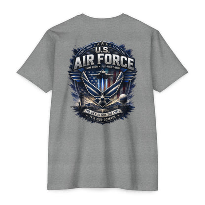U.S. Air Force Graphic T-Shirt — Military Emblem Tee ("The Sky Is Not The Limit")
