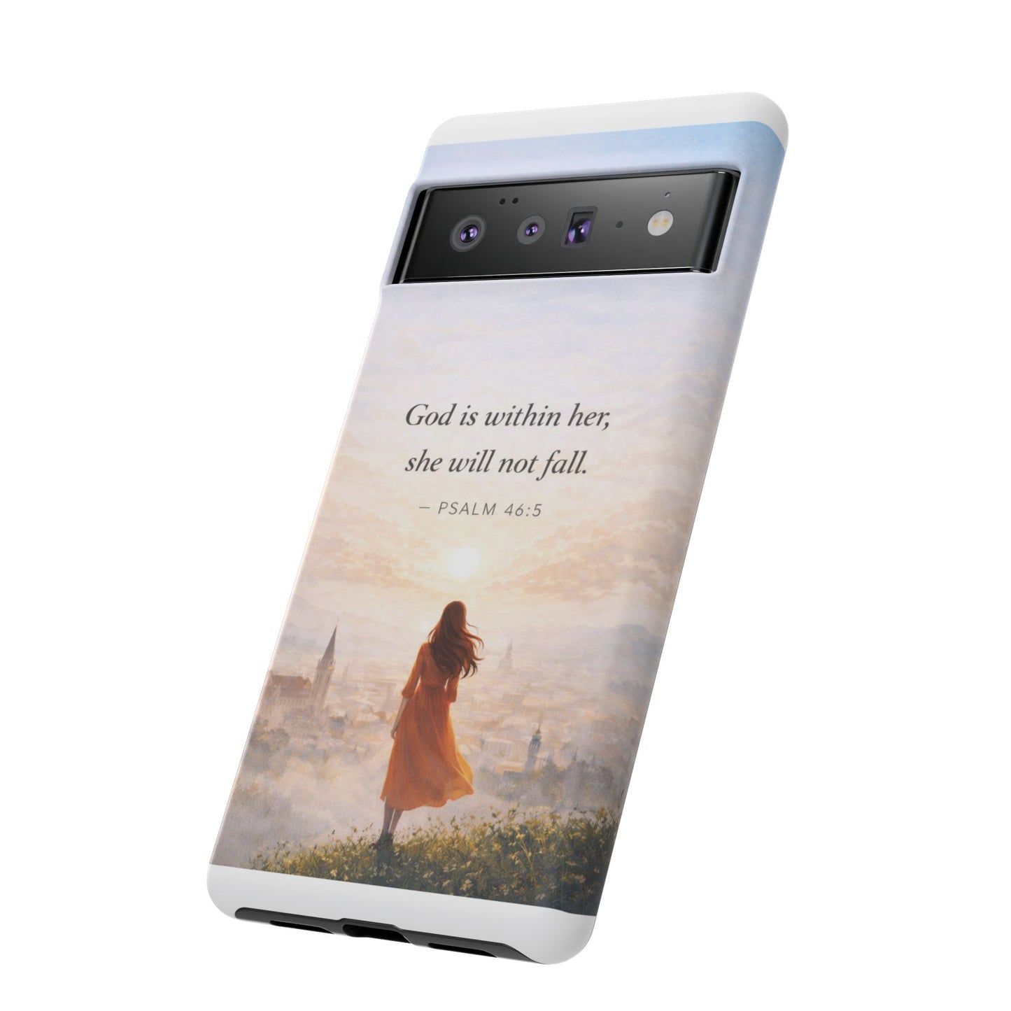 Inspirational Psalm 46:5 Phone Case — 'God is within her, she will not fall' Christian Phone Cover