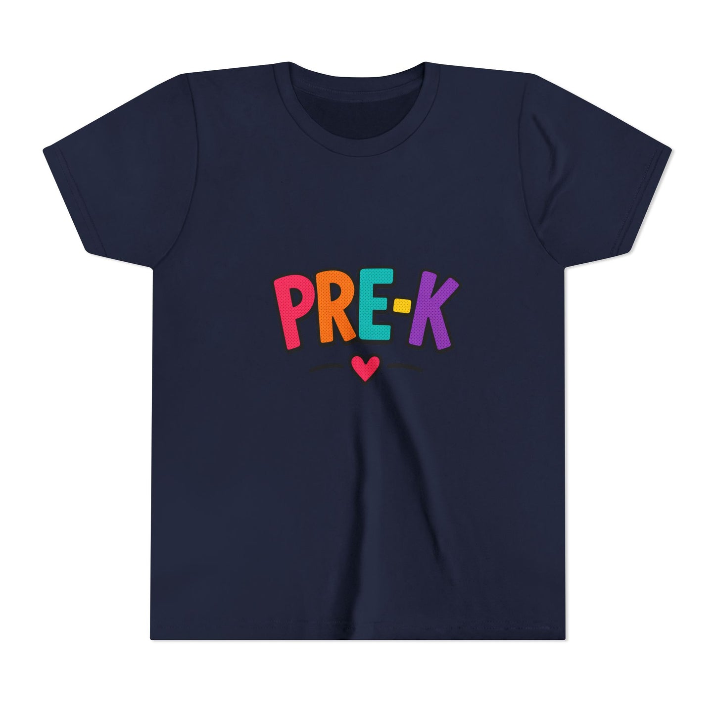 Pre-K Kids Tee — Colorful Heart Preschool Shirt for Boys & Girls
