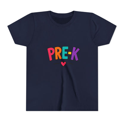 Pre-K Kids Tee — Colorful Heart Preschool Shirt for Boys & Girls