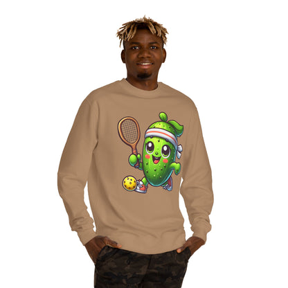 Pickleball Avocado Sweatshirt — Cute Cartoon Pickleball Player Crewneck