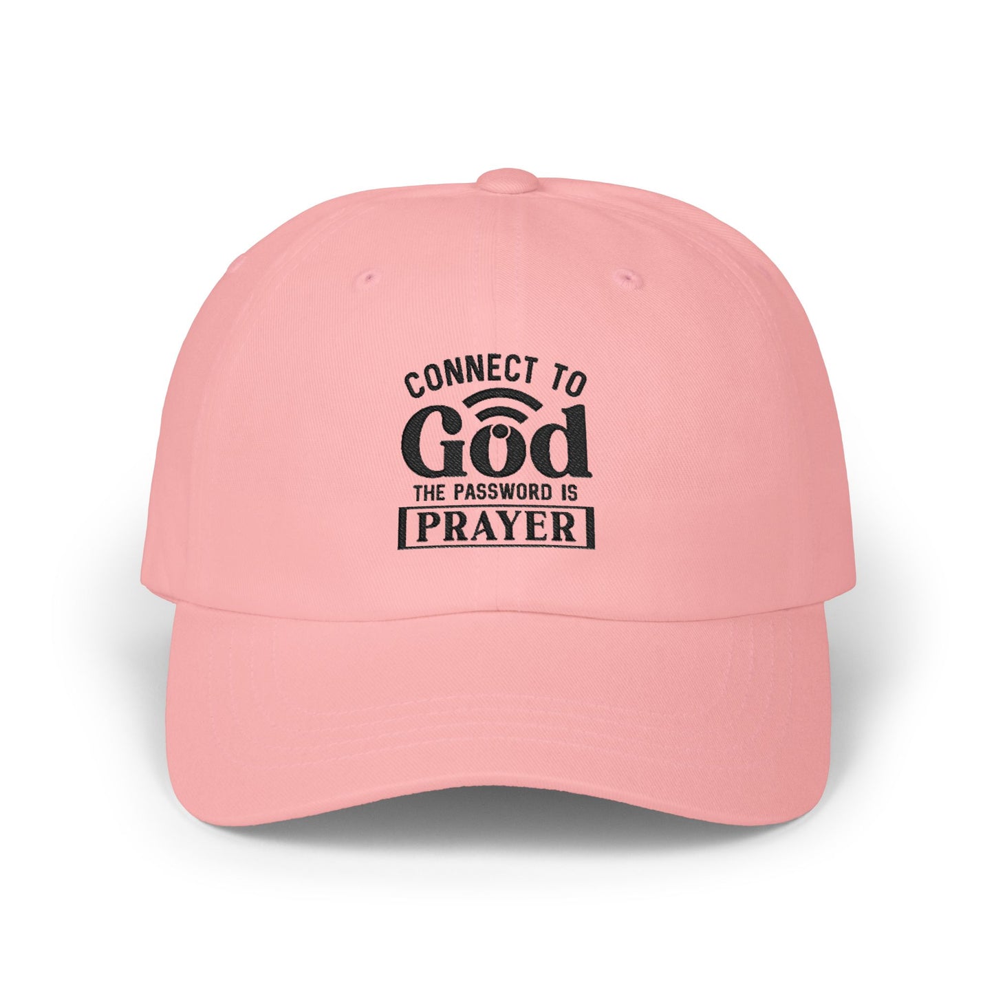 Connect to God Dad Cap – "The Password is Prayer" Embroidered Baseball Hat