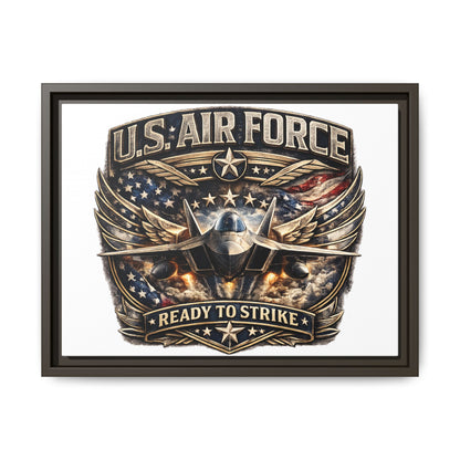 U.S. Air Force Framed Canvas Print – "Ready to Strike" Military Wall Art