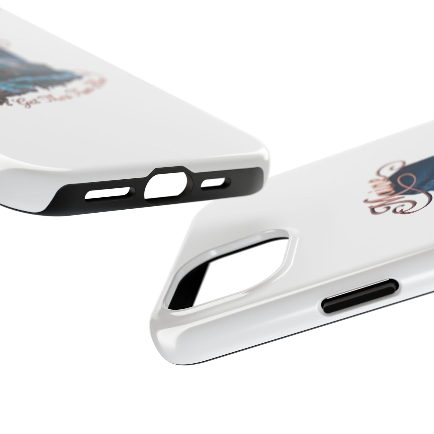 Maine Lighthouse Tough Phone Case — "Can't Get There From Here" State Silhouette