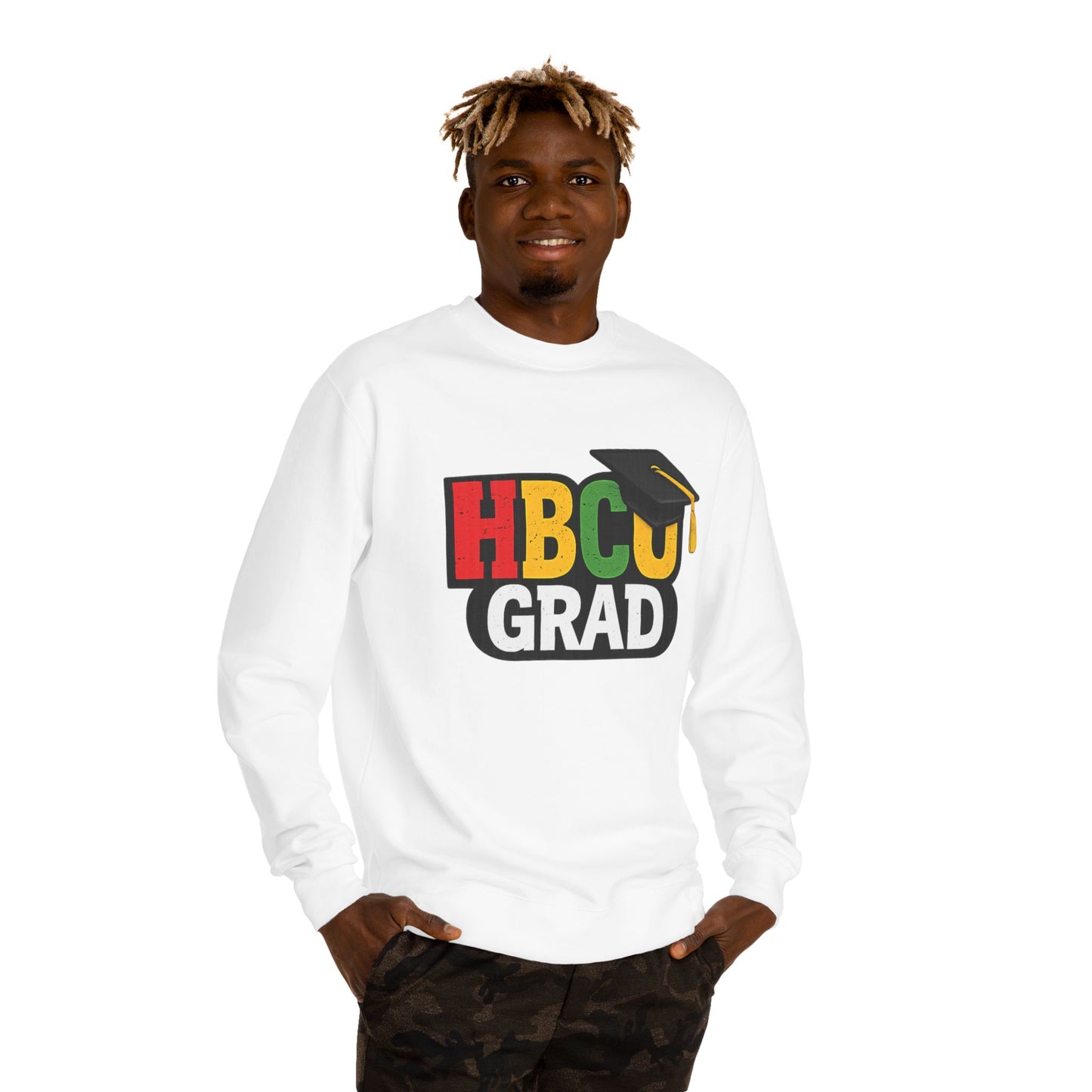 HBCU Grad Sweatshirt — Graduation Crewneck with Mortarboard