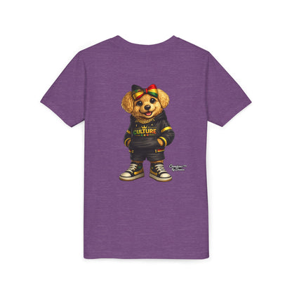 Youth Tee — Cute Rasta Bear "Culture" Graphic Kids T-Shirt