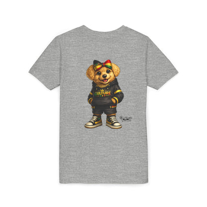 Youth Tee — Cute Rasta Bear "Culture" Graphic Kids T-Shirt