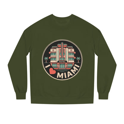 Miami Art Deco Sweatshirt — I Love Miami Vintage Hotel Crewneck