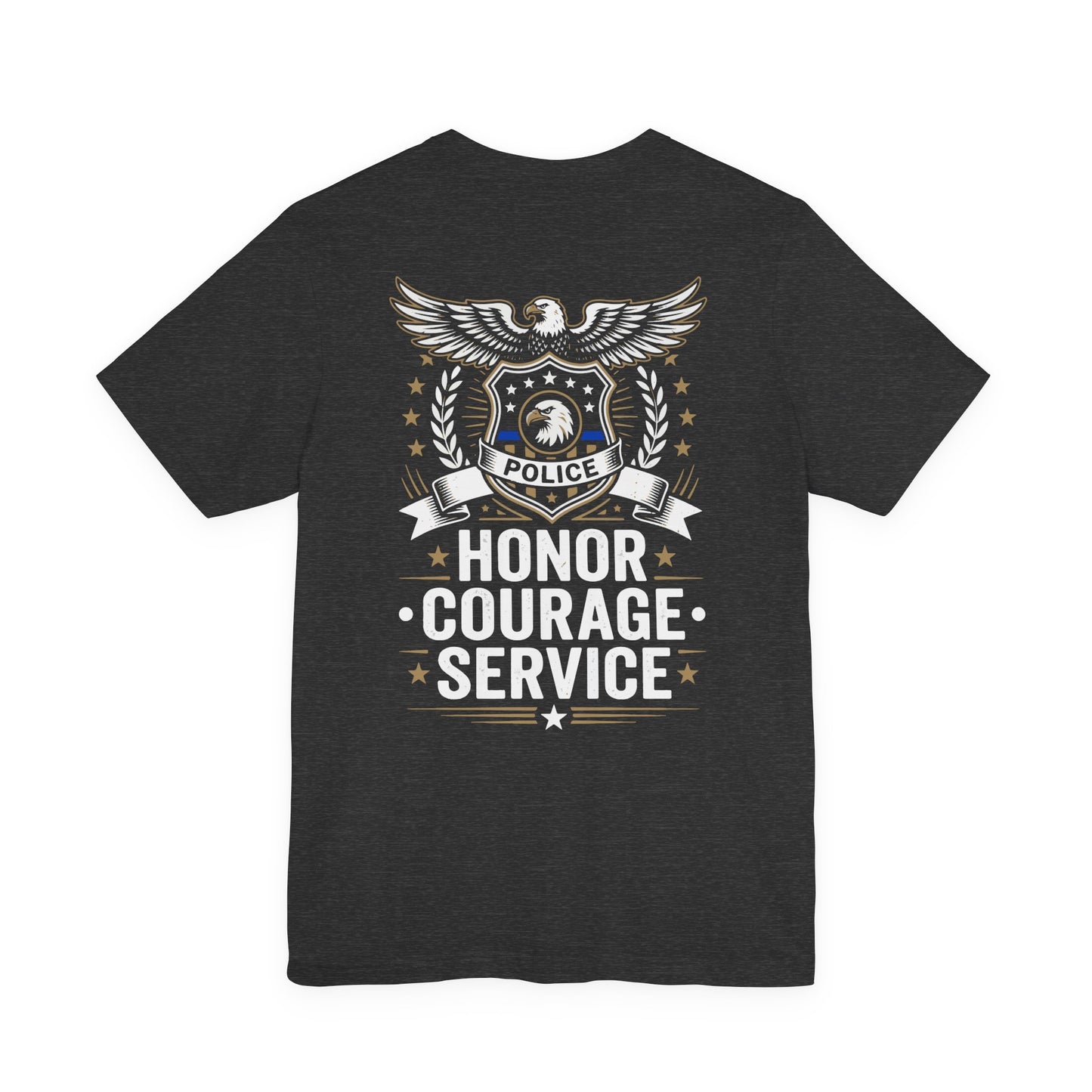 Police Honor Courage Service T-Shirt — Law Enforcement Tribute Tee