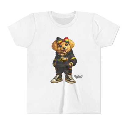 Youth Tee — Cute Rasta Bear "Culture" Graphic Kids T-Shirt