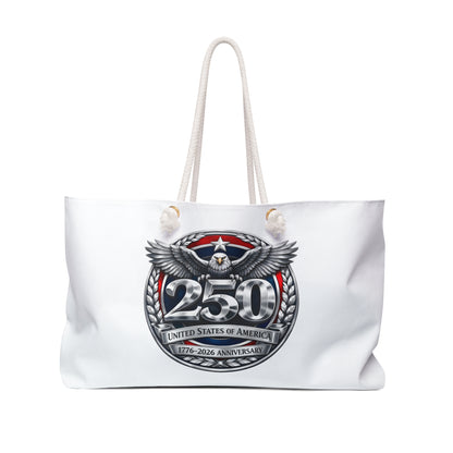 250th USA Anniversary Weekender Bag — Patriotic Eagle Travel Tote (1776–2026)