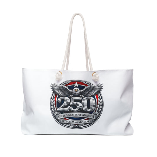 250th USA Anniversary Weekender Bag — Patriotic Eagle Travel Tote (1776–2026)