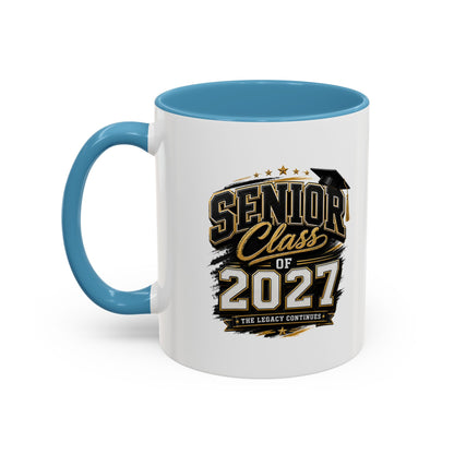 Senior Class of 2027 Accent Coffee Mug — Graduation Gift