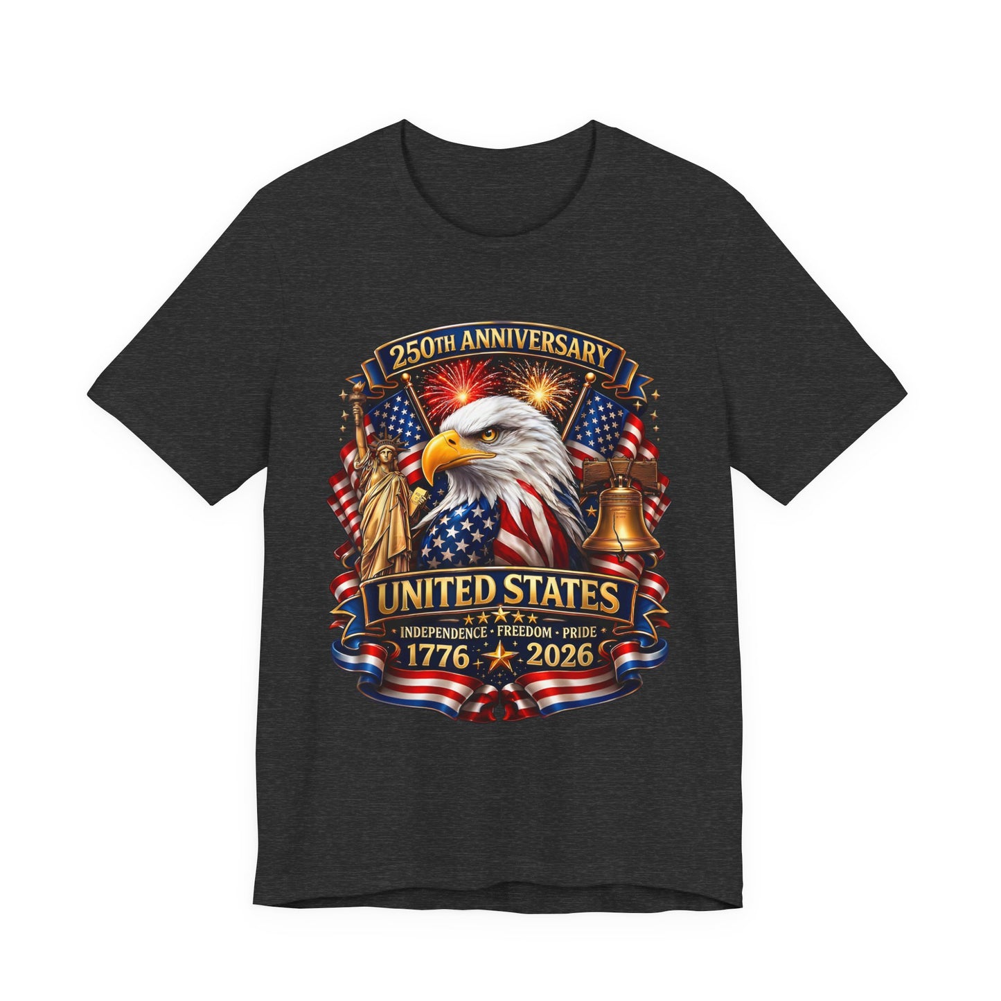Independence 250th Eagle T-Shirt – United States 1776-2026 Centennial Graphic Tee