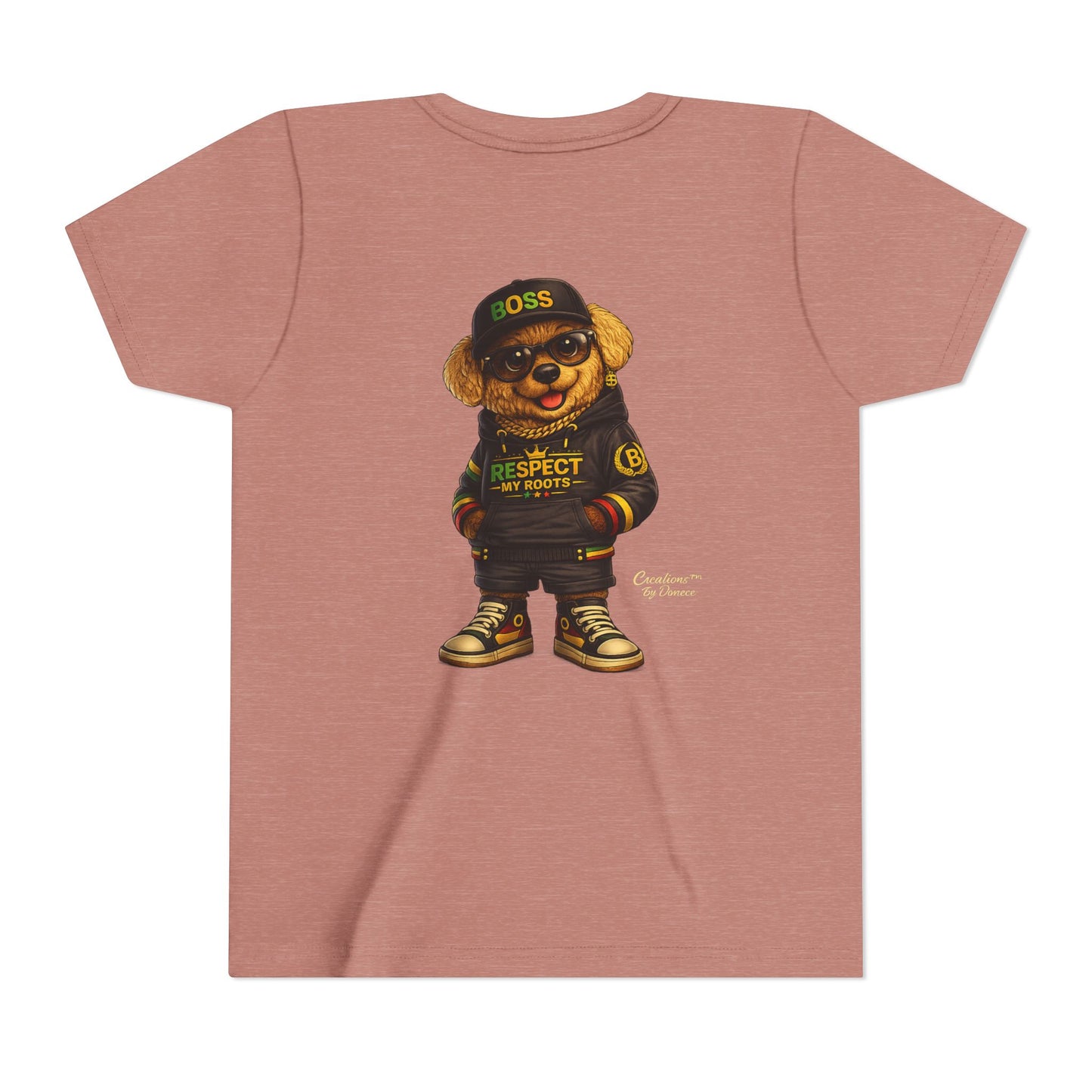 Kids Graphic Tee - 'Respect the Hustle' Teddy Bear Streetwear