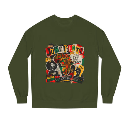 Juneteenth Celebration Sweatshirt — African Heritage '1865' Graphic Crewneck