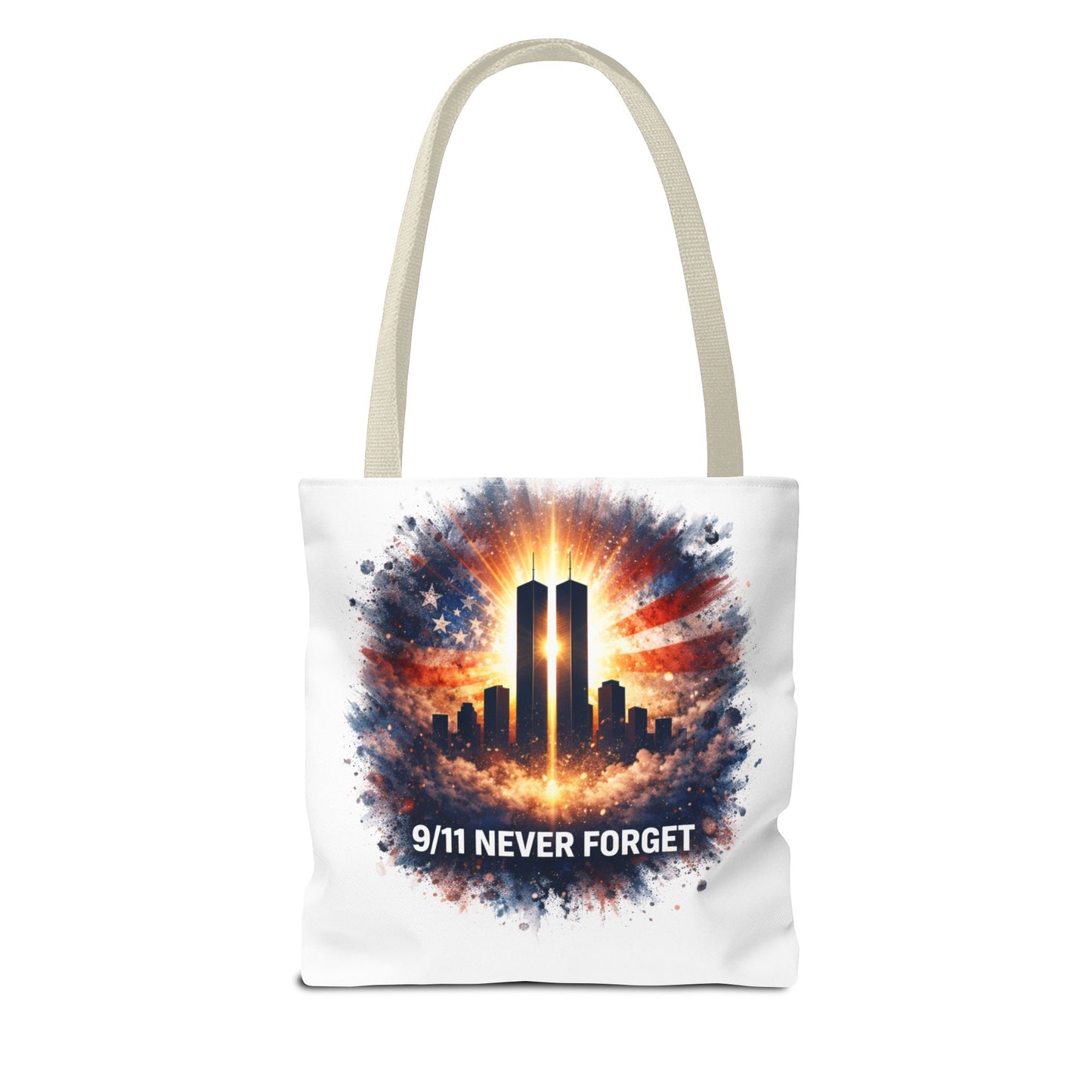 9/11 Never Forget Memorial Tote Bag — Twin Towers Tribute Tote