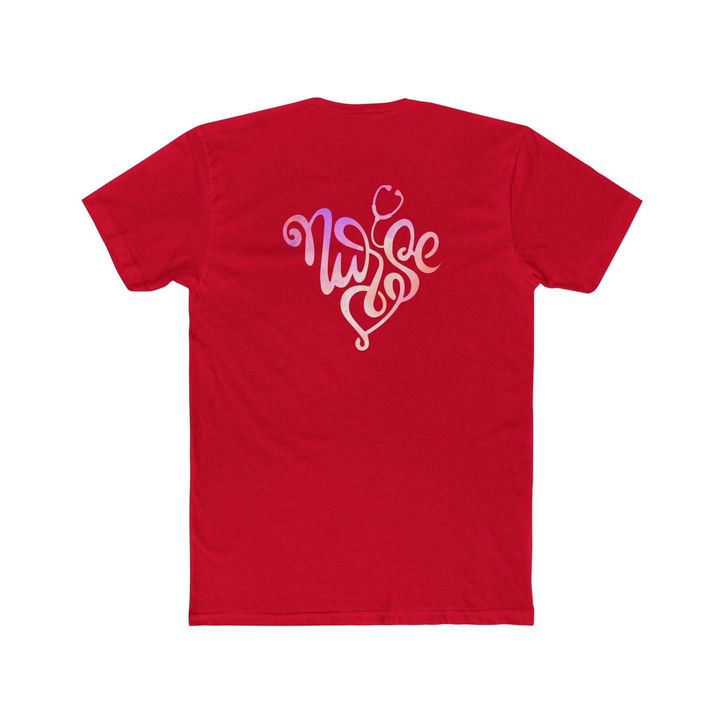 Nurse Heart Stethoscope T-Shirt — Gradient Script Nursing Tee
